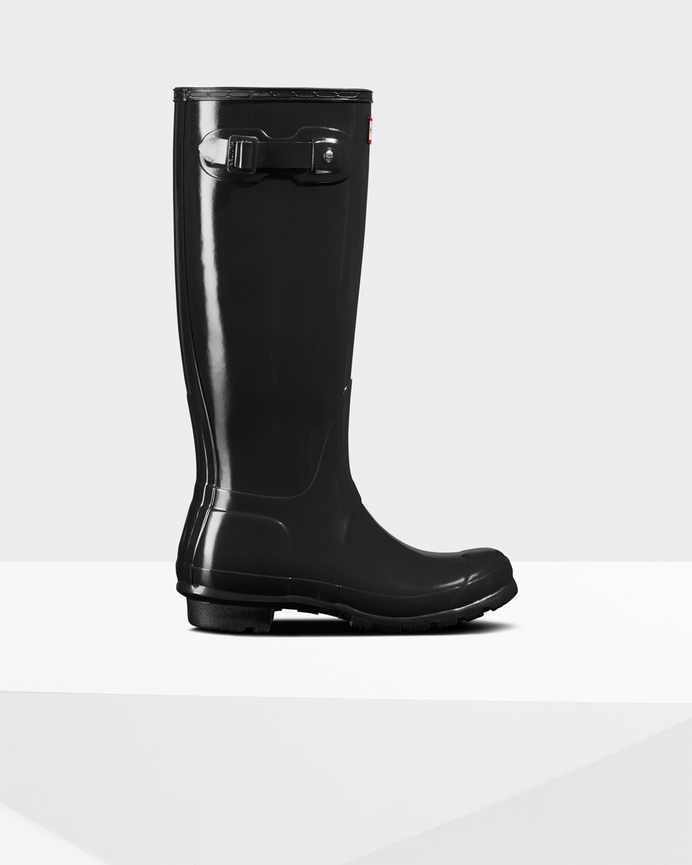 Hunter Original Gloss Tall Rain Boots - For Sale Cheap Womens Black - IBPMJL721